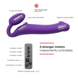 Strap-on libre - Vibrant, Télécommandé, 3 Moteurs - Mauve - M