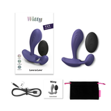Vibrateur point P/G, plug anal vibrant - WITTY - Fuschia, Indigo