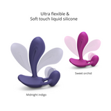 Vibrateur point P/G, plug anal vibrant - WITTY - Fuschia, Indigo