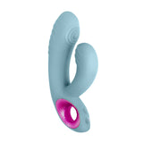 Cora - Vibro double stimulation à tapotements - Turquoise