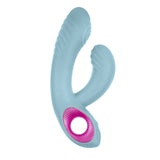 Cora - Vibro double stimulation à tapotements - Turquoise