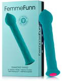 Vibromasseur Diamond Wand - Turquoise, Mauve, Mauve foncé