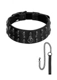 Ensemble collier et laisse - Skulls and Bones - OUCH! - Noir