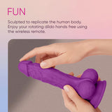 Vortex - Turbo Baller - Dildo vibrant avec rotation - Mauve