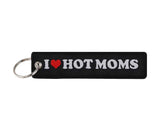 Porte-clé - I HEART HOT MOMS - NOIR