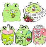 Ensemble d'épinglettes - KAWAII FROGS - Pin set