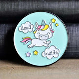 Épinglette - LICORNE - DEAD INSIDE - Broche