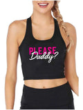 Top - PLEASE DADDY? - Cotton Spandex - NOIR ou BLANC - OSXL