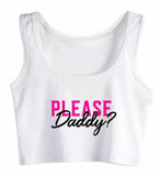 Top - PLEASE DADDY? - Cotton Spandex - NOIR ou BLANC - OSXL
