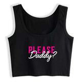 Top - PLEASE DADDY? - Cotton Spandex - NOIR ou BLANC - OSXL