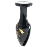 Plug anal en verre - SECRET KISSES - 4'' - Noir et or