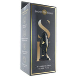 Plug anal en verre - SECRET KISSES - 4'' - Noir et or