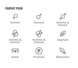 Plug versatile - P-FINGER - Anal, P-spot, vaginal, G-spot - Multifonctions