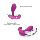 Vibrateur point P/G, plug anal vibrant - WITTY - Fuschia, Indigo
