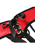 Harnais corset en dentelle rouge - Sunrise - Lace Corset Strap On