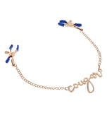 Chaîne pinces à mamelons avec inscription - Cougar - Nipple Clamps