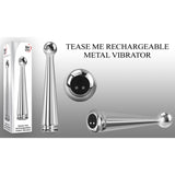 Vibromasseur wand en métal - Tease Me Rechargeable Metal Vibrator