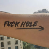 Tatoo temporaire - Séance photo - FUCK HOLE
