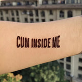 Tatoo temporaire - Séance photo - CUM INSIDE ME