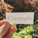 Tatoo temporaire - Séance photo - CREAMPIE THIS CUNT