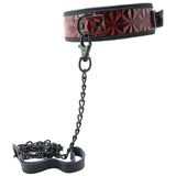 Ouch! - Ensemble collier et laisse de luxe - Bourgogne