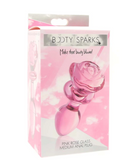 Plug anal - Rose en verre - Moyen