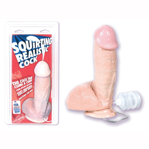 SQUIRTING REALISTIC COCK 7,5" FLESH