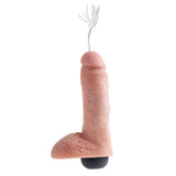 KING COCK 8" SQUIRTING COCK W/ BALLS