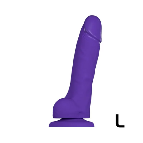 Dildo réaliste doux au toucher - Soft Realistic Dildo  - Mauve - L