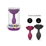 Plug anal - OPEN ROSES - Mauve, Prune, Noir - S, M, L