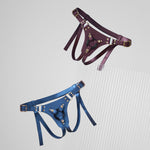 Harnais en similicuir - Generous - Vegan Harness - One-Size - Bleu, Aubergine