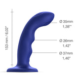 Dildo vibrant à double tapotement - WAVE - Bleu, Corail