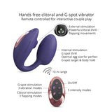 Vibrateur et stim. clitoridien couple - WONDERLOVER - Violet, Indigo, Rose