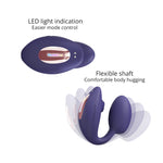 Vibrateur et stim. clitoridien couple - WONDERLOVER - Violet, Indigo, Rose