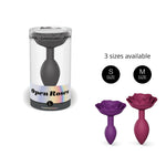 Plug anal - OPEN ROSES - Mauve, Prune, Noir - S, M, L