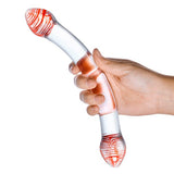 Red Head - Dildo double en verre - 8" - Glass Double Dildo