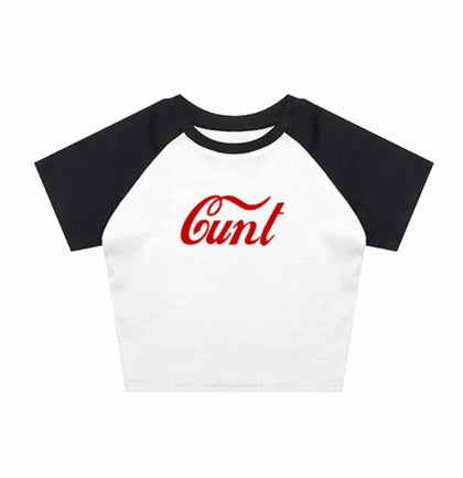 Top - CUNT - Cotton Spandex - OSXL