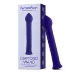 Vibromasseur Diamond Wand - Turquoise, Mauve, Mauve foncé