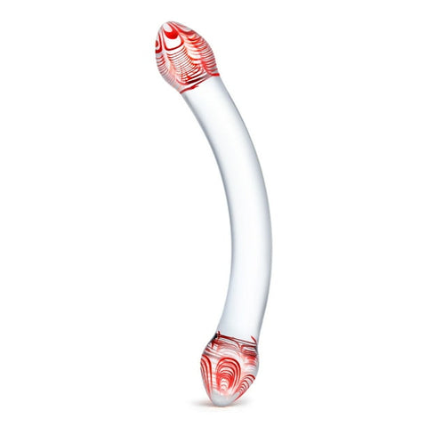 Red Head - Dildo double en verre - 8" - Glass Double Dildo