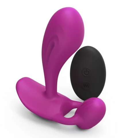 Vibrateur point P/G, plug anal vibrant - WITTY - Fuschia, Indigo