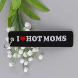 Porte-clé - I HEART HOT MOMS - NOIR