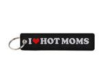 Porte-clé - I HEART HOT MOMS - NOIR