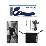 Strap-on - Multi Orgasm - Télécommandé, 3 moteurs - Bleu - S, M, L, XL