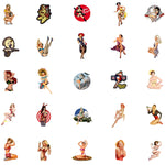 50 mcx - Autocollants Pin-up Rétro Sexy - Retro Sexy Pin-up