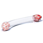 Red Head - Dildo double en verre - 8" - Glass Double Dildo