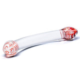 Red Head - Dildo double en verre - 8" - Glass Double Dildo