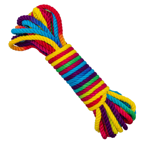 Corde bondage arc-en-ciel - Funfetti Rainbow Bondage Rope - 8 m