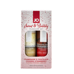 Ensemble cadeau - Lubrifiants - JO Sweet & Bubbly - Champagne et Fraise au chocolat - 2 x 2 oz