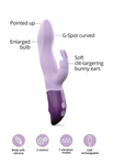 Vibrateur double stimulation - HELLO RABBIT - Violet, Rose