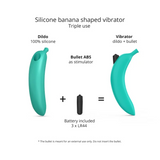 Dildo vibrant banane - OH OUI - Rose, Bleu